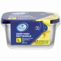 Kroger Home Sense Rectangle BPA-Free Plastic Snap Seal Food Storage Container - 3 pack