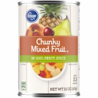 Kroger® Canned Chunky Mixed Fruit in 100% Fruit Juice Perspective: Main