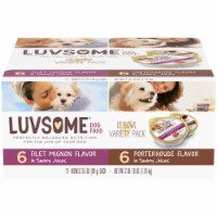 Luvsome® Filet Mignon Flavor and Porterhouse Flavor in Savory Juices Wet Dog Food Variety Pack