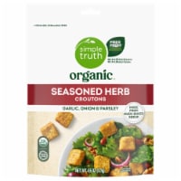 Simple Truth Organic™ Garlic Onion & Parsley Seasoned Croutons Perspective: Main