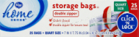 Kroger®  Double Zipper Quart Storage Bags Perspective: Main