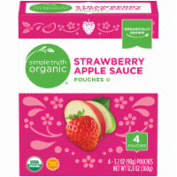 Simple Truth Organic® Strawberry Applesauce Pouches Perspective: Main
