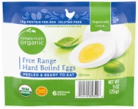 Simple Truth Organic™ Free Range Peeled & Ready to Eat Hard Boiled Medium Eggs