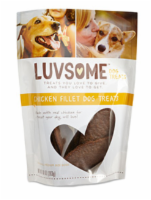 Luvsome™ Chicken Jerky Recipe Dog Treats Perspective: front
