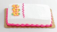 Bakery Fresh Goodness Primrose Yellow Sheet Cake with Raspberry Filling Perspective: Main