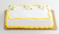 Bakery Fresh Goodness Daisy Yellow Sheet Cake with Lemon Filling