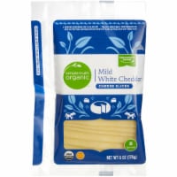 Simple Truth Organic™ Mild White Cheddar Cheese Slices 8 Count Perspective: Main