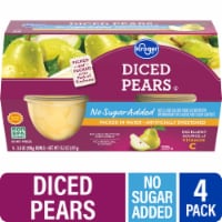 Kroger® No Sugar Added Diced Pears In Water Fruit Bowls 4 Count