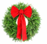 Holiday Wreath with Bow – 22” diameter Perspective: Main