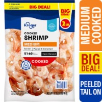 Kroger® Medium Shrimp Cooked Peeled & Deveined Tail On, 32 ounces