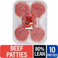 Kroger® Lean Ground Beef Chuck 80/20 Homestyle Hamburger Patties