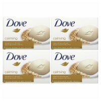 Dove Calming Soap Bar Oatmeal & Rice Milk Scent 4 Bars - 3.75 oz (106 g) Each