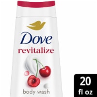 Dove Body Wash For 24hr Lotion-Soft Skin Revitalize Cherry and Chia Milk Moisturizing Skin Cleanser Perspective: Main