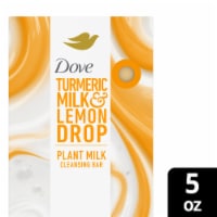 Dove Plant Milk Cleansing Bar Soap Turmeric Milk & Lemon Drop Glow Booster Perspective: Main