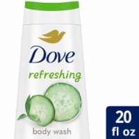 Dove Body Wash for 24hr Lotion-Soft Skin Refresh Cucumber and Green Tea Moisturizing Skin Cleanser Perspective: Main
