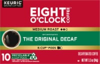 Eight O'Clock Coffee Decaffeinated Medium Roast The Original Decaf Coffee 10 - 0.33 oz K-Cup Pods Perspective: Main