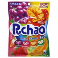Puchao Grape Strawberry Mango & Melon Flavored Gummyn' Soft Candy