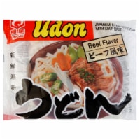 MYOJO UDON WITH SOUP BEEF FLAVOR comes in a package with 7.23 oz. Perspective: Main