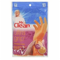 Mr. Clean Ultra-Grip Medium Premium Latex Gloves - Orange