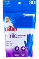 Butler Home Products 243061 NIT Mr. Clean 30 Count Disposable Nitrile Gloves - One Size Fits
