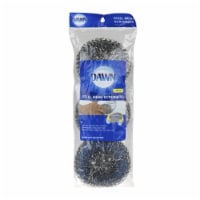 Dawn Steel Mesh Scrubber with Sponge Inside - 3 Pack - Silver Perspective: Main