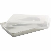 Nordic Ware Natural High-Sided Sheet Cake Pan with Lid - Silver