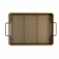 Nordic Ware Nonstick High-Sided Oven Crisp Baking Tray,Gold