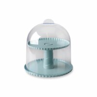 Nordic Ware Dessert Stand with Dome Lid, Sea Glass