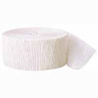 Unique Crepe Streamer 1.75"x 81ft White