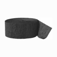 Unique Crepe Streamer 1.75 x 81ft Black