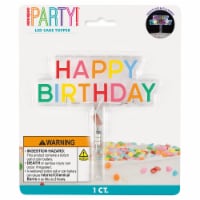 Unique PARTY!™ Happy Birthday LED Cake Topper Perspective: Main