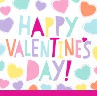 Unique Conversation Valentine's Day Hearts Beverage Napkins Perspective: Main
