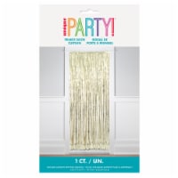 Unique Foil Fringe Door Curtain - Gold Perspective: Main