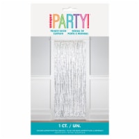 Unique  Foil Fringe Door Curtain - Silver Perspective: Main