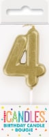 Unique® Candles™ Birthday Candle #4 Perspective: Main