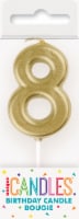 Unique® Candles™ Birthday Candle #8 Perspective: Main