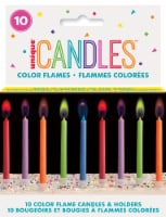 Unique® Candles™ Color Flames Birthday Candles & Holders - Assorted Perspective: Main