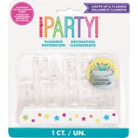 Unique® PARTY!™ Flashing Decoration Cake Topper Perspective: Main