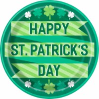 Unique Lucky Clover St Patrick's Day Round Plates Perspective: Main