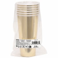 Unique® Paper Cups Gold 20 oz 6 ct Perspective: Main