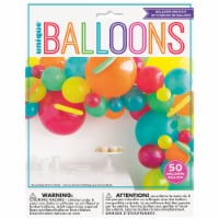 Unique® 50 piece Balloon Arch Kit Rainbow Assortmet Perspective: Main