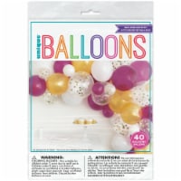 Unique® Balloon Arch Kit Gold/Purple Assortment Perspective: Main