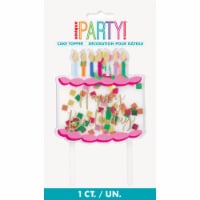 Unique® Happy Birthday Cake Topper Perspective: Main