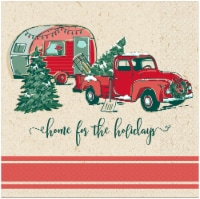 Christmas Truck Holiday Lunch Napkins - 16 Count