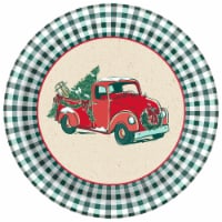 Christmas Truck Holiday 9" Plates - 8 Count