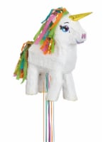 Unique White Unicorn 3D Pull Cinco de Mayo Pinata Perspective: Main