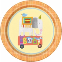 Unique Industries 641846 9 in. Circus Animal Lunch Plate - Pack of 8