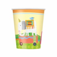Unique Industries 641837 9 oz Circus Animal Paper Cups - Pack of 8