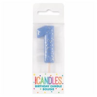 Unique Mini Multi Color Glitter Birthday Candle #1 Perspective: Main
