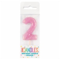 Unique Mini Multi Color Glitter Birthday Candle #2 Perspective: Main